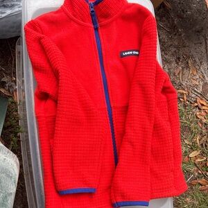 Lands' End Vibrant Red Kids Fleece Jacket